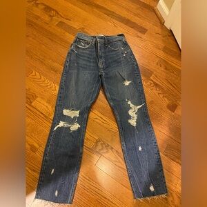 Abercrombie & Fitch 
The Mom Jean High Rose medium wash 
Size 27